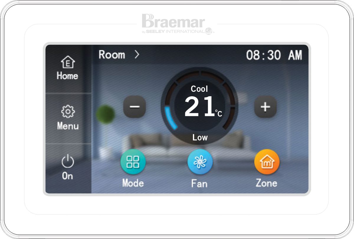 Braemar wired zone controller for the Dominator reverse cycle system